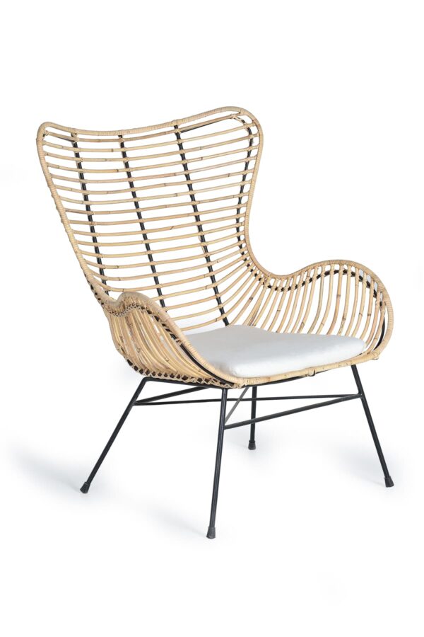 Butaca de rattan Athenea, rattán, sillón de rattán, sillón de lectura, rincón de lectura, racó de lectura,