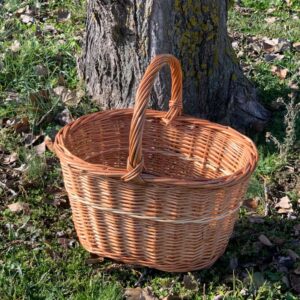 Cesta de mimbre Oronja. Cistella teixida en vímet